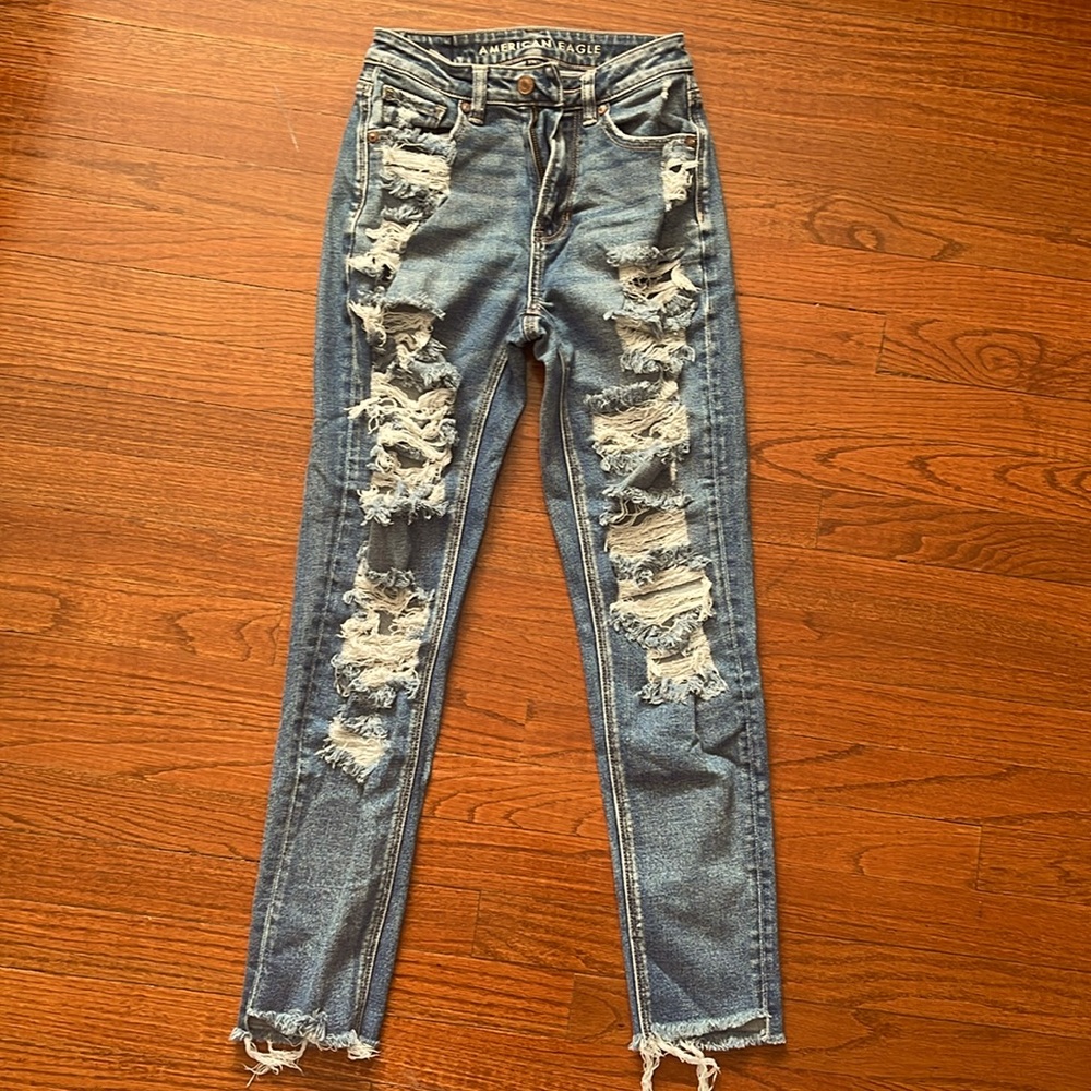 American Eagle, stretch, Mom Jean